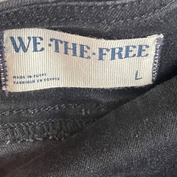 Free People We the Free Double Dutch Pull On Slit Pants, Black, Large - NWT - Picture 5 of 7